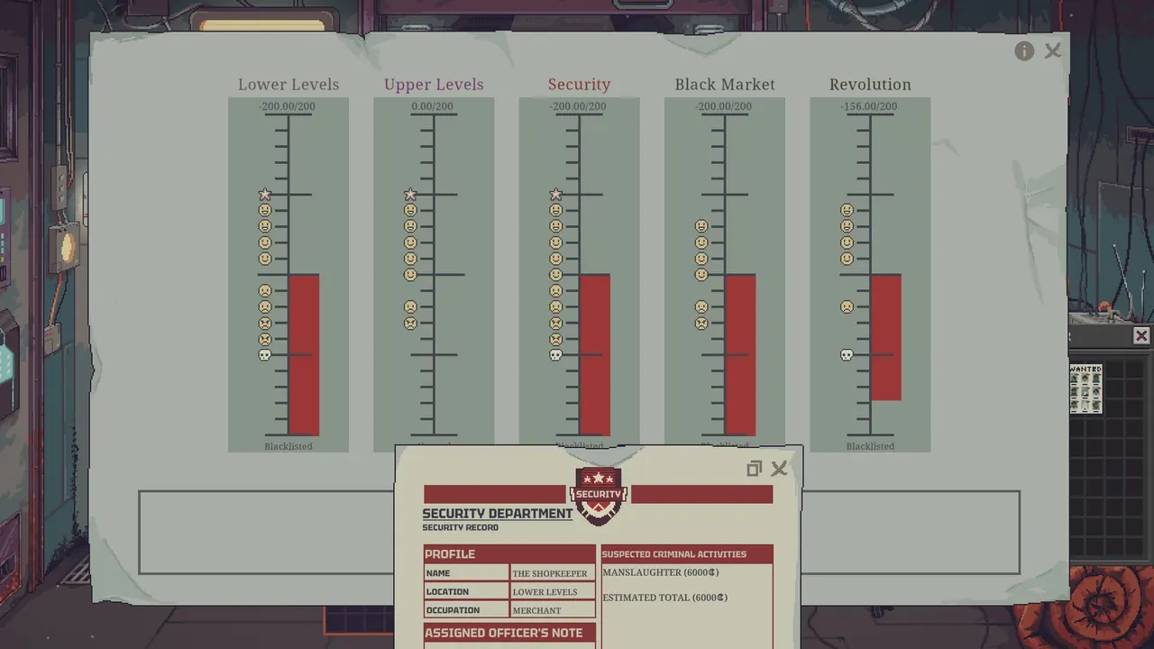 Probably Stolen faction reputation meters